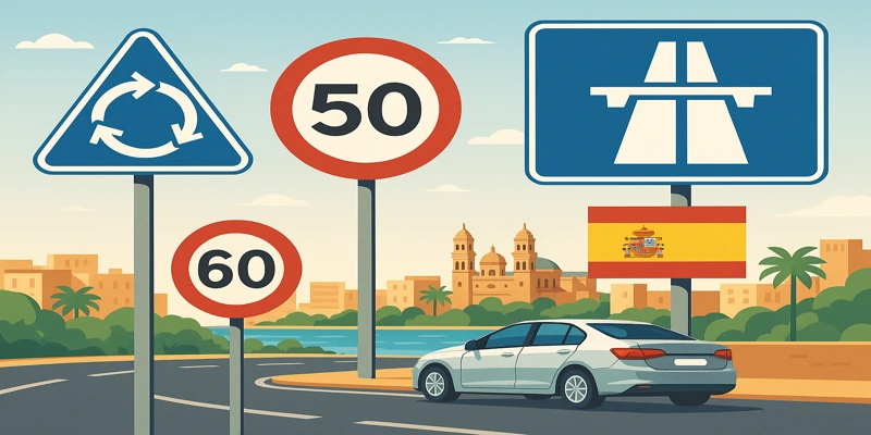 Trafikregler i Spanien - vägskylt